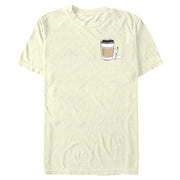 Men's Pikachu on Sandwich Coffee Short Sleeve T-Shirt