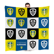 Leeds United FC Chequered Fleece Blanket