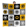 Wolves Chequered Fleece Blanket