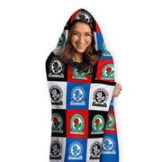 Blackburn Rovers FC Chequered Adult Hooded Fleece Blanket