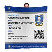 Sheffield Wednesday FC FD Ticket Fleece Blanket