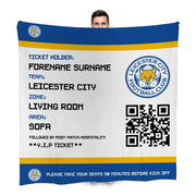 Leicester City FC FD Ticket Fleece Blanket