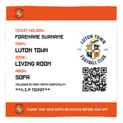 Luton Town Ticket Fleece Blanket