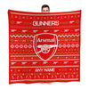 Arsenal FC Christmas Jumper Fleece Blanket