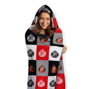 Sunderland AFC Chequered Adult Hooded Fleece Blanket