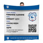 Cardiff City FC FD Ticket Fleece Blanket