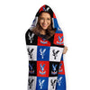 Crystal Palace FC Chequered Adult Hooded Fleece Blanket