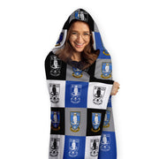 Sheffield Wednesday FC Chequered Adult Hooded Fleece Blanket