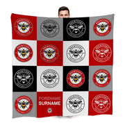 Brentford FC Chequered Fleece Blanket