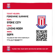 Stoke City Ticket Fleece Blanket