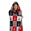 Nottingham Forest FC Chequered Adult Hooded Fleece Blanket