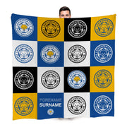 Leicester City FC Chequered Fleece Blanket