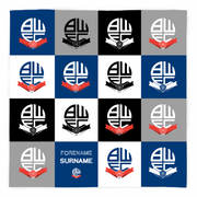 Bolton Wanderers Chequered Fleece Blanket