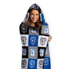 Cardiff City FC Chequered Adult Hooded Fleece Blanket