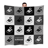 Swansea City AFC Chequered Fleece Blanket