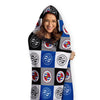 Reading FC Chequered Adult Hooded Fleece Blanket