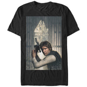 Men's Star Wars Han Solo Millennium Falcon Stance  Adult T-Shirt