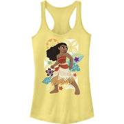 Junior's Flower Pose Racerback Tank Top