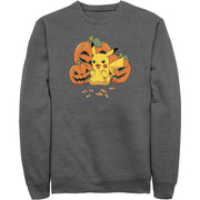 Men's Pumpkin n Candycorn Crew Neck Fleece