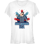 Junior's Good Morning USA Short Sleeve T-Shirt