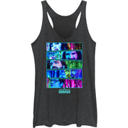 Junior's Jumble Vampires Racerback Tank Top