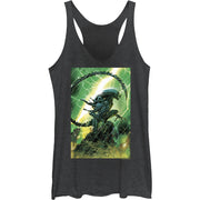 Junior's Xenomorph Green Storm Racerback Tank Top