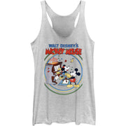 Junior's Piano Minnie Mickey Racerback Tank Top