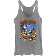 Junior's Dog Mouse & Cats Racerback Tank Top