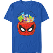 Men's Spiderman Halloween Basket Short Sleeve T-Shirt