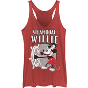 Junior's Steamboat Willie Racerback Tank Top