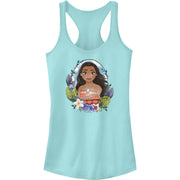 Junior's Flower Window Racerback Tank Top