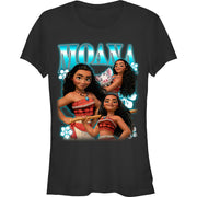 Junior's Moana Collage Short Sleeve T-Shirt