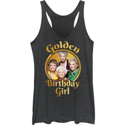 Junior's Golden Birthday Girl Racerback Tank Top