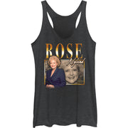 Junior's Rose 90s BoxUp Racerback Tank Top