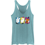 Junior's Peace Love Life Racerback Tank Top