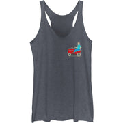 Junior's HANK HILL MOWS Racerback Tank Top