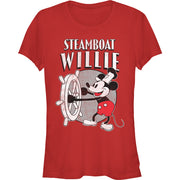 Junior's Steamboat Willie Short Sleeve T-Shirt