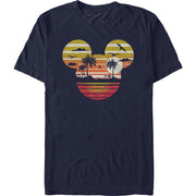 Men's Sunset Mouse Head Short Sleeve T-Shirt