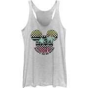 Junior's Roadster Mickey Happy Alt Racerback Tank Top