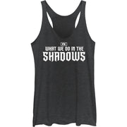 Junior's Shadows Logo Racerback Tank Top