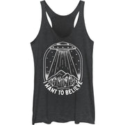 Junior's UFO Stamp Racerback Tank Top