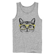 Men's Lost Gods Hipster Kitty  Adult Tank Top