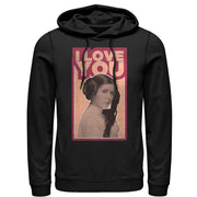 Men's Star Wars Princess Leia Quote I Love You  Adult Pull Over Hoodie