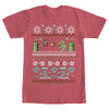 Men's Nintendo Mario and Bowser Ugly Christmas Sweater  Adult T-Shirt