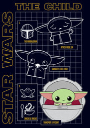 Men's Star Wars: The Mandalorian Grogu The Child Schematic  Adult T-Shirt