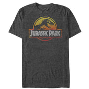 Men's Jurassic Park Logo Fire  Adult T-Shirt