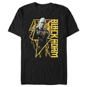 Men's Black Adam Bolt Antihero  Adult T-Shirt