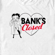 Men's Betty Boop Bank's Closed  Adult T-Shirt