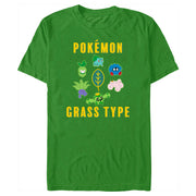 Men's Pokemon Grass Type Group  Adult T-Shirt