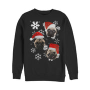 Men's Lost Gods Ugly Christmas Pug  Adult Sweatshirt